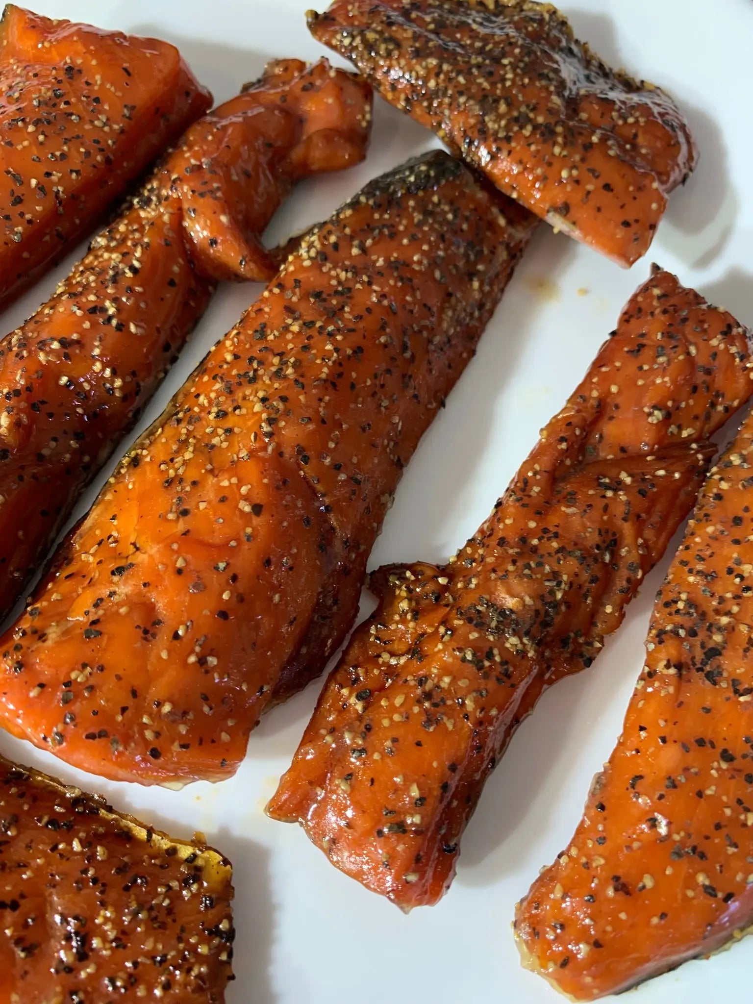 Photo of smoked coho salmon